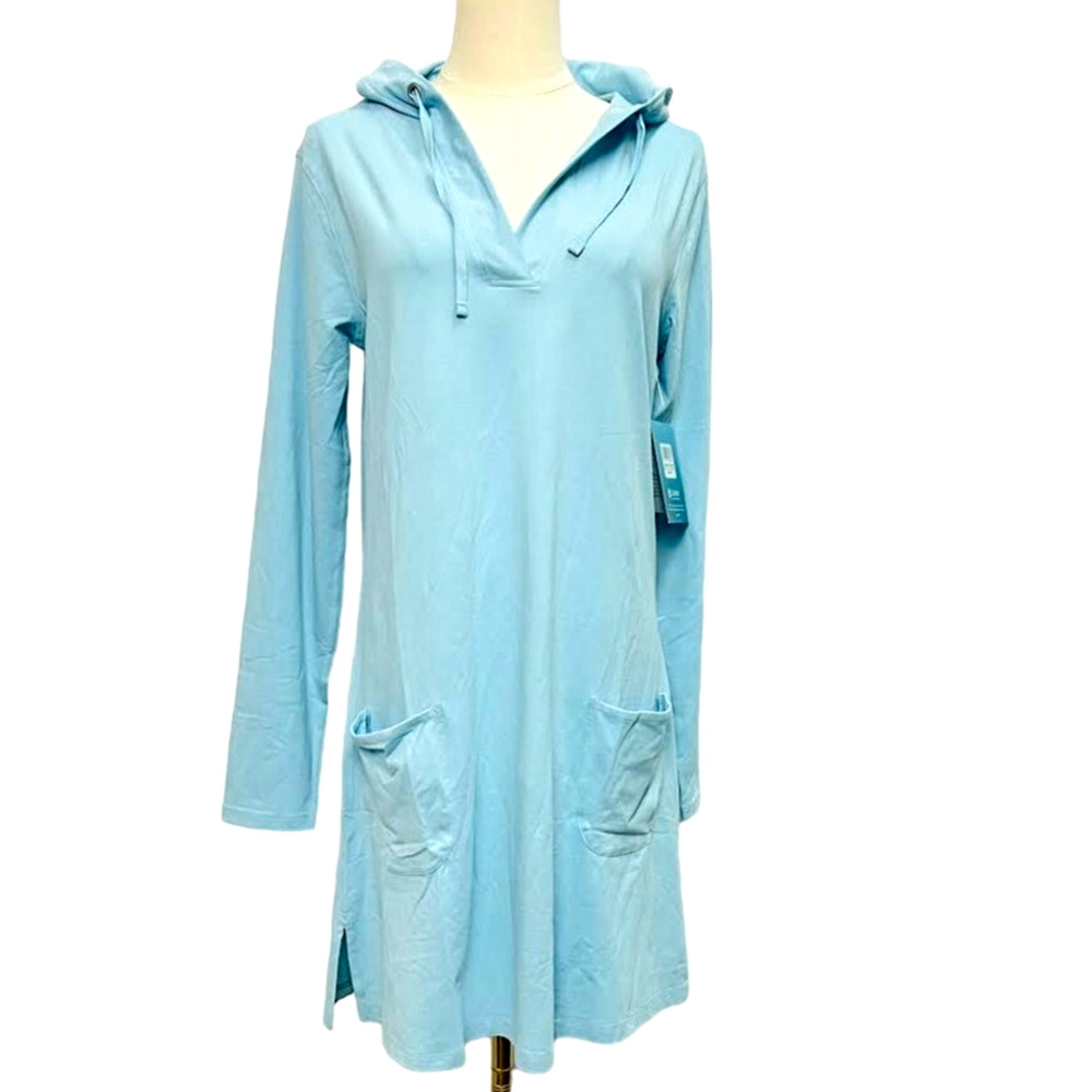 NWT! Coolibar  Women's Catalina Beach Cover-Up Dress(Small - Blue Dream)‎